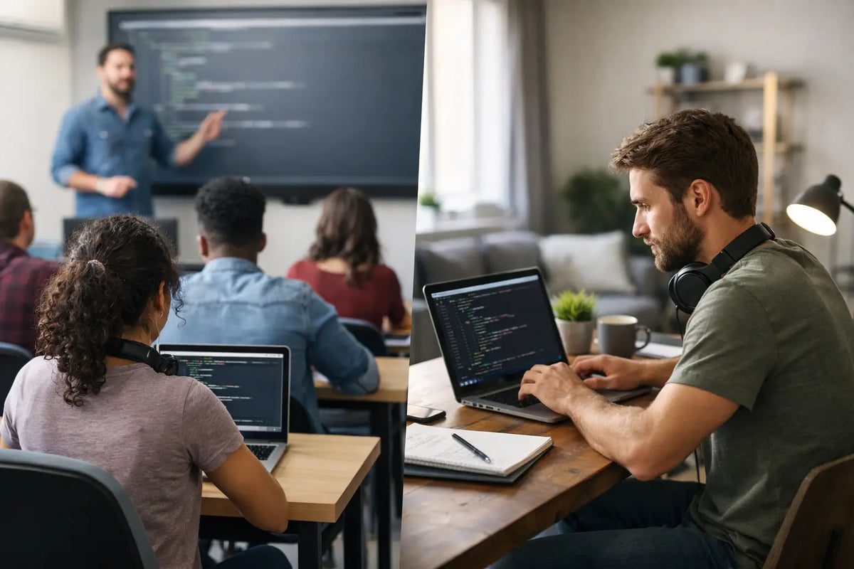 Bootcamp Versus Self Paced Learning for Builders